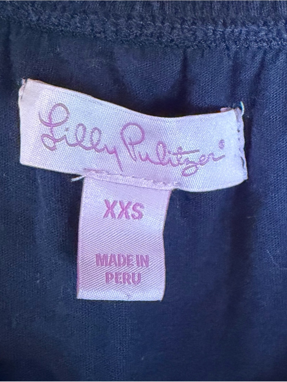 Lilly Pulitzer Navy Off-Shoulder Ruffle Top - Picture 3 of 5